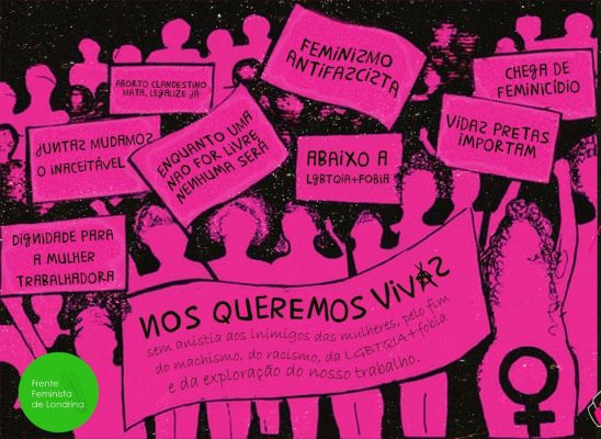 Frente Feminista leva a luta para a rua no 8M